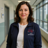 FELPA RICAMATA "HEART"   UOMO / DONNA FULL ZIP - oss infermieri medici