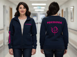 FELPA PSICOLOGA  PLUS  UOMO / DONNA FULL ZIP - PSICOLOGO