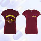 T SHIRT Manica corta INFERMIERA maglia  DONNA - Vari Colori