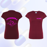 T SHIRT Manica corta INFERMIERA maglia  DONNA - Vari Colori