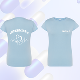 T SHIRT Manica corta INFERMIERA maglia  DONNA - Vari Colori