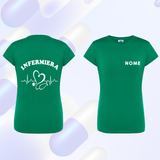 T SHIRT Manica corta INFERMIERA maglia  DONNA - Vari Colori