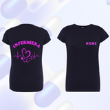 T SHIRT Manica corta INFERMIERA maglia  DONNA - Vari Colori