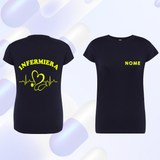 T SHIRT Manica corta INFERMIERA maglia  DONNA - Vari Colori