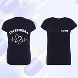 T SHIRT Manica corta INFERMIERA maglia  DONNA - Vari Colori