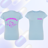 T SHIRT Manica corta INFERMIERA maglia  DONNA - Vari Colori