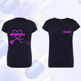 T SHIRT Manica corta INFERMIERA maglia  DONNA - Vari Colori