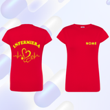 T SHIRT Manica corta INFERMIERA maglia  DONNA - Vari Colori