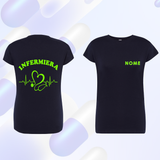 T SHIRT Manica corta INFERMIERA maglia  DONNA - Vari Colori