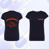 T SHIRT Manica corta INFERMIERA maglia  DONNA - Vari Colori