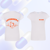 T SHIRT Manica corta INFERMIERA maglia  DONNA - Vari Colori