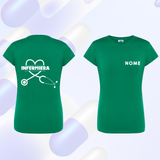 T SHIRT Manica corta INFERMIERA maglia  DONNA - Vari Colori