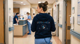 FELPA RICAMATA "OSTETRICA"   DONNA FULL ZIP - ostetrica oss infermieri medici