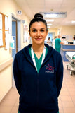 FELPA RICAMATA "INFERMIERA new"   DONNA FULL ZIP - oss infermieri medici