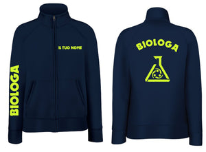 FELPA BIOLOGA  PLUS  UOMO / DONNA FULL ZIP - CON O SENZA CAPPUCCIO