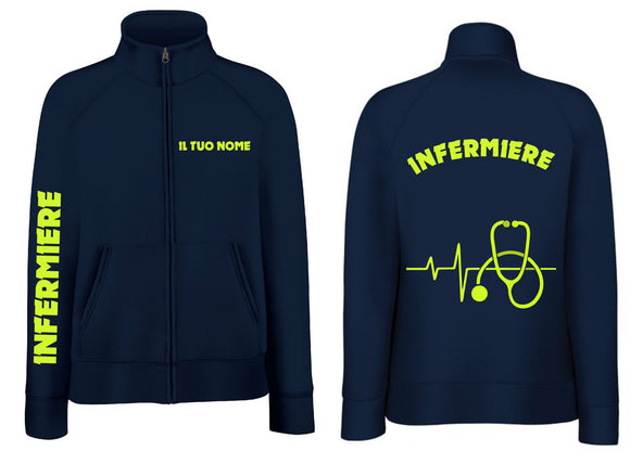 FELPA UOMO  INFERMIERE PLUS FULL ZIP