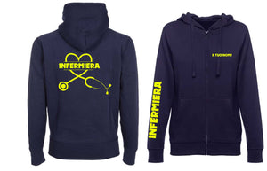 Felpa con Cappuccio INFERMIERA DONNA PLUS Full Zip new
