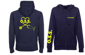 NUOVA FELPA con Cappuccio  O.S.S. PLUS  UOMO / DONNA FULL ZIP - oss new