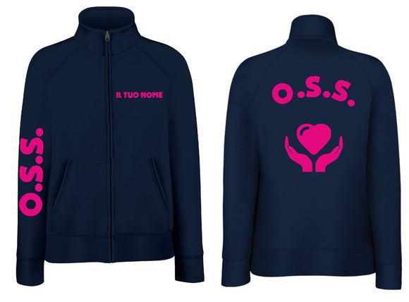 FELPA senza cappuccio O.S.S. PLUS  UOMO / DONNA FULL ZIP - oss