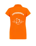 POLO DONNA INFERMIERA COLORATE PERSONALIZZATE 100% COTONE