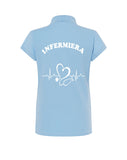 POLO DONNA INFERMIERA COLORATE PERSONALIZZATE 100% COTONE