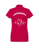 POLO DONNA INFERMIERA COLORATE PERSONALIZZATE 100% COTONE