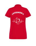 POLO DONNA INFERMIERA COLORATE PERSONALIZZATE 100% COTONE