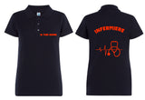 POLO MANICA CORTA INFERMIERE PERSONALIZZATA  100 % COTONE BLU