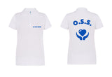 POLO MANICA CORTA BIANCA  NUOVA O.S.S. PERSONALIZZATA  100 % COTONE