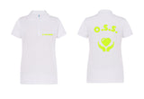 POLO MANICA CORTA BIANCA  NUOVA O.S.S. PERSONALIZZATA  100 % COTONE