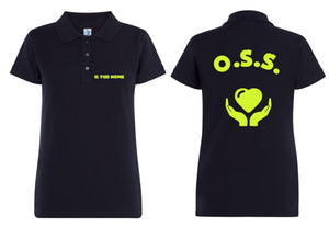 POLO MANICA CORTA NUOVA O.S.S. PERSONALIZZATA  100 % COTONE BLU