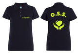 POLO MANICA CORTA NUOVA O.S.S. PERSONALIZZATA  100 % COTONE BLU
