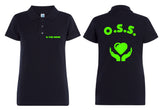 POLO MANICA CORTA NUOVA O.S.S. PERSONALIZZATA  100 % COTONE BLU