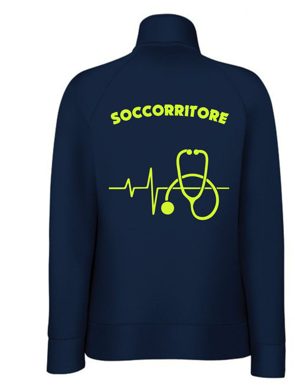 FELPA UOMO  SOCCORRITORE FULL ZIP