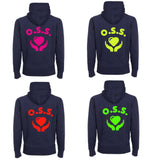 NUOVA FELPA CAPPUCCIO  O.S.S.  UOMO / DONNA FULL ZIP