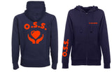 FELPA Con Cappuccio O.S.S. PLUS  UOMO / DONNA FULL ZIP - oss