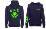 FELPA Con Cappuccio O.S.S. PLUS  UOMO / DONNA FULL ZIP - oss